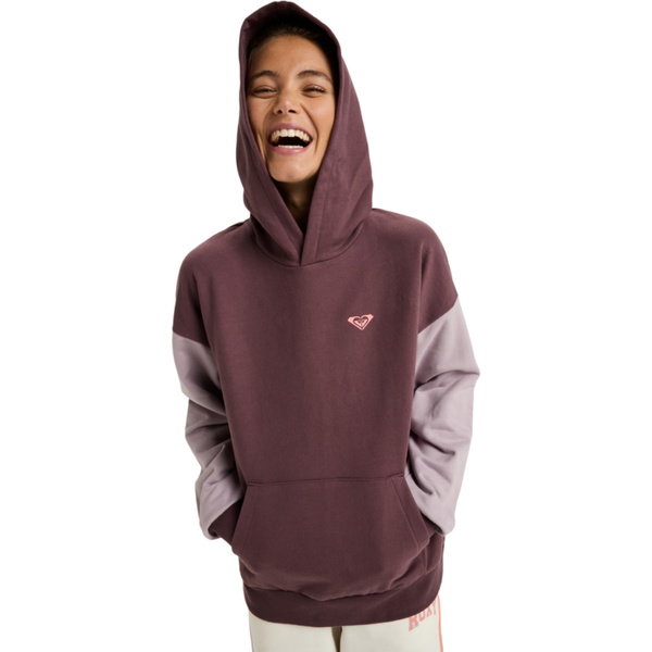 2025 Roxy Frauen Essential Energy Hoodie Fleece ERJFT05009 - Huckleberry